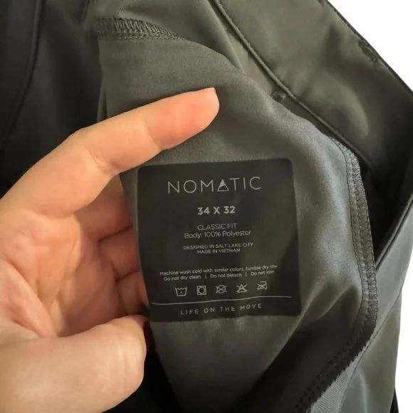 Nomatic outset pant classic fit gray 34 X 32 NEW - Picture 6 of 11